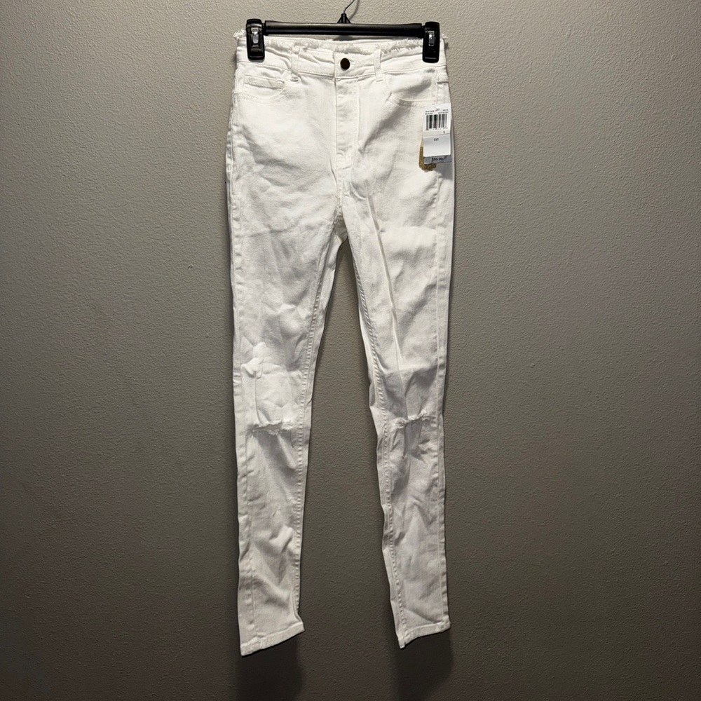 Onia White Frayed Hem Pants